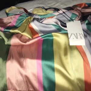 zara halter satin dress